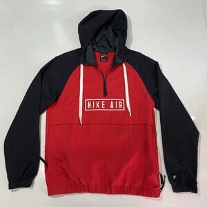 Nike Air Anorak Woven Pullover Jacket Men’s Size S Black/Red BV5163-657